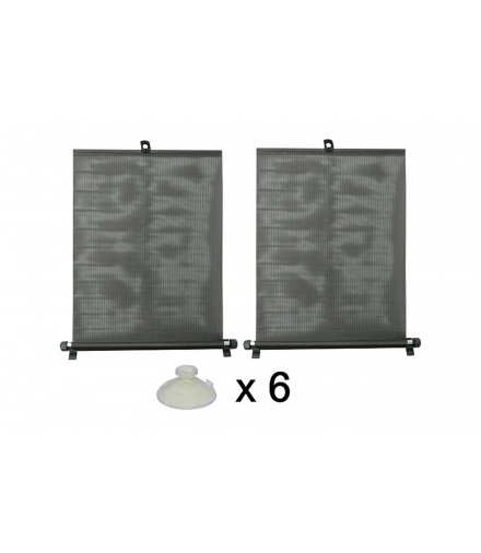 Rolety na boczne szyby czarne 2 szt. x 50 cm szerokości CarCommerce AMI-CC61004
