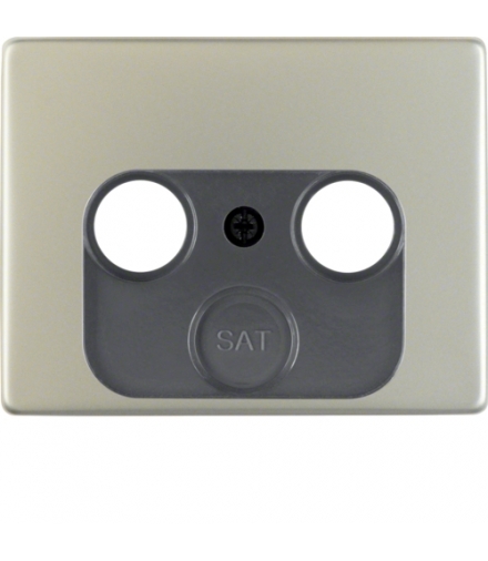 Arsys Płytka czołowa do gniazda antenowego 2- i 3-wyjściowego, stal szlachetna nierdzewna Berker 12020004