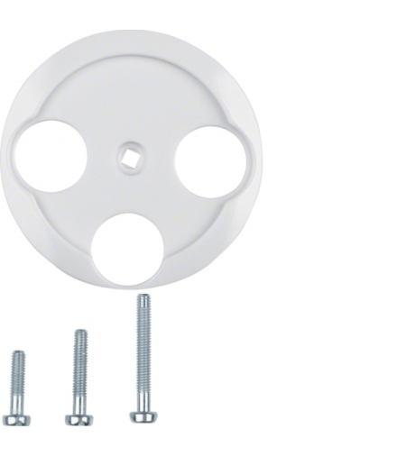 Serie 1930/Glas Płytka czołowa do gniazda antenowego 3-wyjściowego, biały Berker 106420