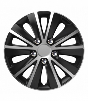 Kołpak rapide nc 16" silver&black (czarno-srebrny) ze śrubami chrom VERSACO AMI-10060