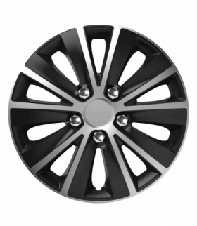 Kołpak rapide nc 14" silver&black (czarno-srebrny) ze śrubami chrom VERSACO AMI-10058