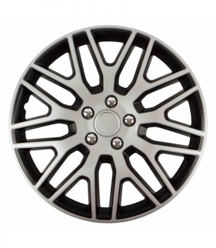 Kołpak dakar nc 14" silver&black ze śrubami chrom VERSACO AMI-10942