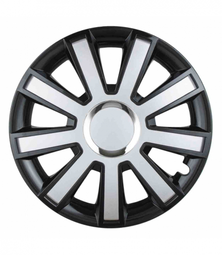 Kołpak flash 16" czarno-srebrny LEOPLAST AMI-L07102