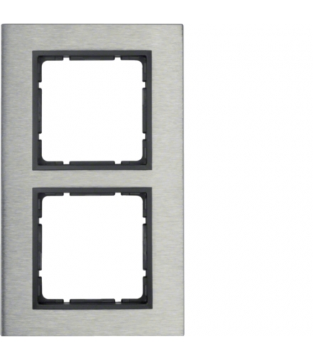 B.7 Ramka 2-krotna pionowa, stal szlachetna/antracyt mat Berker 10123606