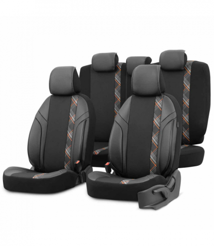 Komplet pokrowców na fotele samochodowe otom horizon 1805 orange 3-zip OTOM AMI-OT86745