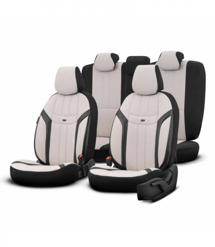 Komplet pokrowców na fotele samochodowe otom swan 503 beige 3-zip OTOM AMI-OT86753