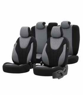 Komplet pokrowców na fotele samochodowe otom ruby 1202 grey/black 3-zip OTOM AMI-OT76901