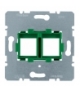 mechanizmy Płytka nośna z zielonym elementem mocującym 2-krotna Berker 454104