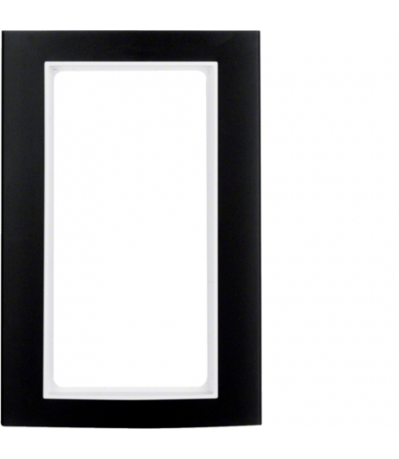 B.3 Ramka z dużym wycięciem, alu, czarny/biały Berker 13093025