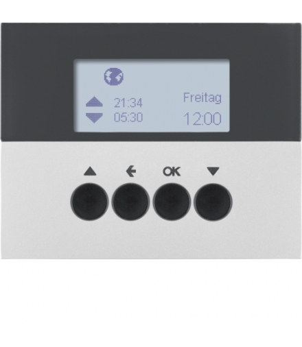 K.5 Łącznik żaluzjowy czasowy z wyświetlaczem do sterownika żaluzjowego Berker.Net, alu, lakierowany Berker 85741177