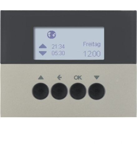 K.5 Łącznik żaluzjowy czasowy z wyświetlaczem do sterownika żaluzjowego Berker.Net, stal, lakierowany Berker 85741173