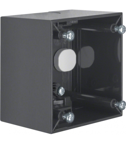 Integro Flow Puszka natynkowa 1-krotna wysoka, antracyt, połysk Berker 911512515