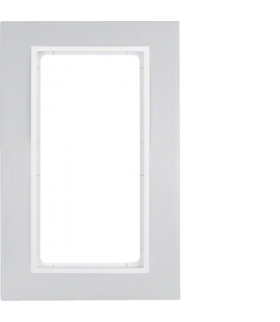 B.7 Ramka z dużym wycięciem, aluminium/biały mat Berker 13096914