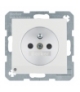 B.3/B.7 Gniazdo z uziemieniem i podświetleniem orientacyjnym LED, biały, mat Berker 6765101909
