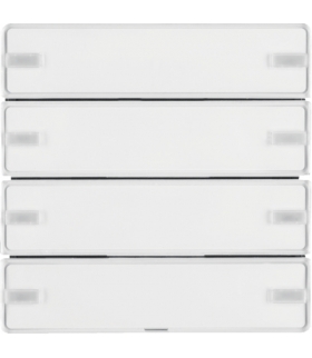 KNX e/s Q.x Przycisk 4-kr z polem opis., diod. LED RGB i czuj. temp., biały