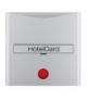 B.Kwadrat/B.7 Nasadka z nadrukiem i czerwoną soczewką do łącznika na kartę hotelową, alu mat, lakierowany Berker 16401404