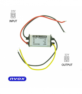 Przetwornica reduktor napięcia z 24V na 12V o mocy 60W (NVOX MANOSTAT 5A) NVOX MANOSTAT 5A