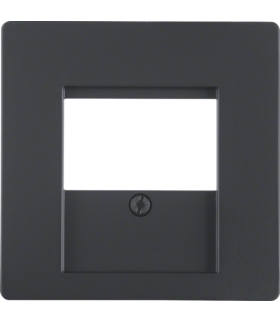 Q.x Płytka czołowa do gniazda głośnikowego, antracyt, aksamit Berker 6810336086