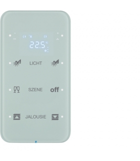 R.1 Sensor dotykowy 3-krotny z reg. temp. konfigurowalny, szkło, biały