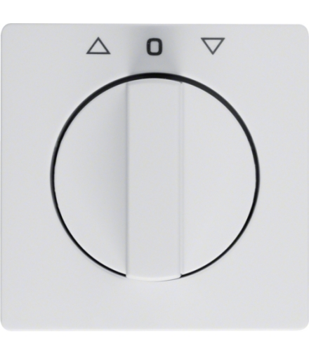 Q.x Płytka czołowa z pokrętłem do łącznika żaluzjowego obrotowego, biały, aksamit Berker 10806089