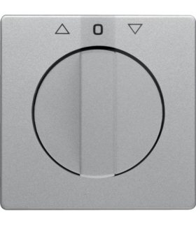 Q.x Płytka czołowa z pokrętłem do łącznika żaluzjowego obrotowego, alu aksamit, lakierowany Berker 10806084