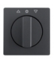 Q.x Płytka czołowa z pokrętłem do łącznika żaluzjowego obrotowego, antracyt, aksamit Berker 10806086