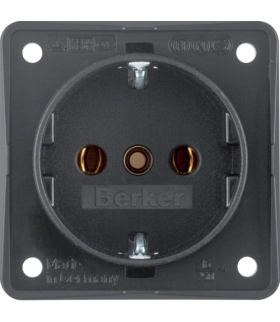 Integro Flow Gniazdo SCHUKO, antracyt, mat Berker 941852505