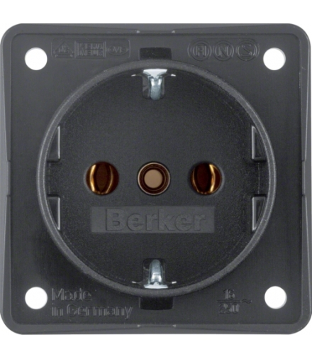 Integro Flow Gniazdo SCHUKO, antracyt, mat Berker 941852505