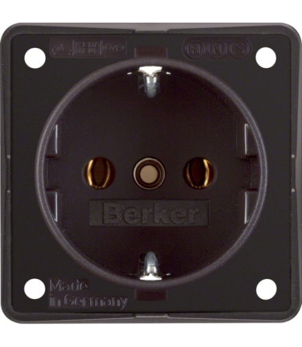 Integro Flow Gniazdo SCHUKO, brązowy, mat Berker 941852501
