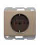 Arsys Gniazdo SCHUKO, jasny brąz, metal Berker 47140001