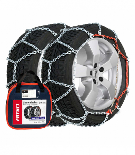 Łańcuchy śniegowe 16 mm 4x4 kb-225 amio-02119 AMiO AMI-02119
