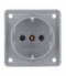 Integro Flow Gniazdo SCHUKO z podwyższoną ochroną styków, szary, mat Berker 941952506