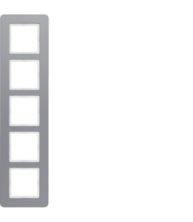 Q.7 Ramka 5-krotna, aluminium Berker 10156074