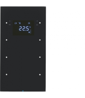 R.3 Sensor dotykowy 3-krotny z reg. temp., szkło, czarny
