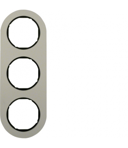 R.classic Ramka 3-krotna, aluminium/czarny Berker 10132084