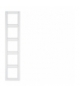 Q.1 Ramka 5-krotna pionowa z polem opisowym, biały, aksamit Berker 10156019