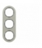 R.classic Ramka 3-krotna, stal szlachetna/czarny Berker 10132004
