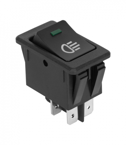 Złącze przełącznik 12V włącznik świateł z zieloną diodą LP LEC-PRK0180G