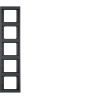 K.1 Ramka 5-krotna, pionowa, antracyt mat, lakierowany Berker 13537006
