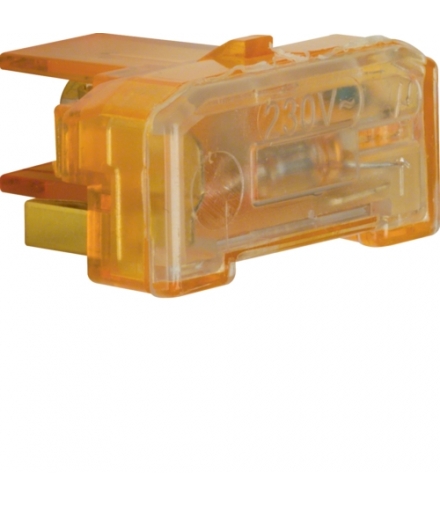 Akcesoria osprzęt Wkładka jarzeniowa, zacisk neutralny, IP44 230V/0,4mA, mechanizm, pomarańczowy Berker 167504