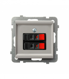 SONATA GG-2R/m/82 Gniazdo głośnikowe podwójne, Kaszmir