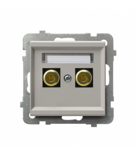 SONATA GGN-1R/m/82 Gniazdo głośnikowe pojedyncze, Kaszmir