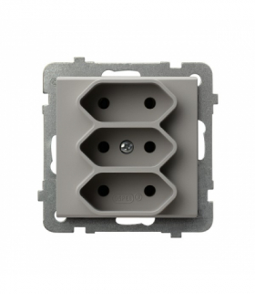 SONATA GP-3R/m/82 Gniazdo potrójne EURO, Kaszmir