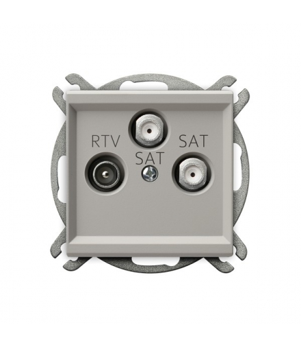 SONATA GPA-R2S/m/82 Gniazdo RTV-SAT z dwoma wyjściami SAT, Kaszmir