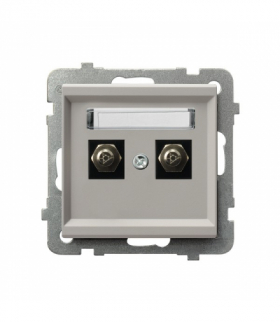 SONATA GPE-2R/m/82 Gniazdo ekwipotencjalne podwójne, Kaszmir