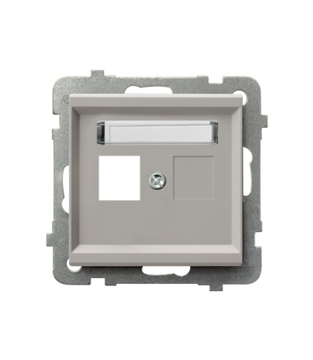 SONATA GPK-1R/p/82 Obudowa gniazda pojedynczego typu Keystone prosta, Kaszmir