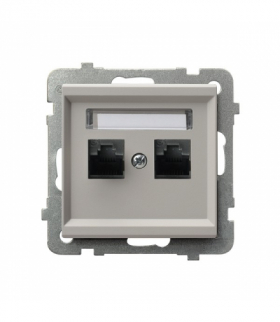 SONATA GPK-2R/K/m/82 Gniazdo komputerowe podwójne, kat. 5e MMC, Kaszmir