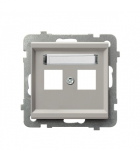 SONATA GPK-2R/p/82 Obudowa gniazda podwójnego typu Keystone prosta, Kaszmir