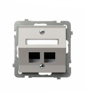 SONATA GPK-2RS/p/82 Obudowa gniazda podwójnego typu Keystone skośna, Kaszmir