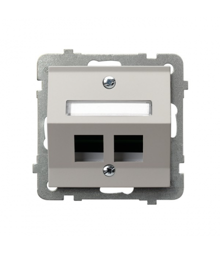 SONATA GPK-2RS/p/82 Obudowa gniazda podwójnego typu Keystone skośna, Kaszmir